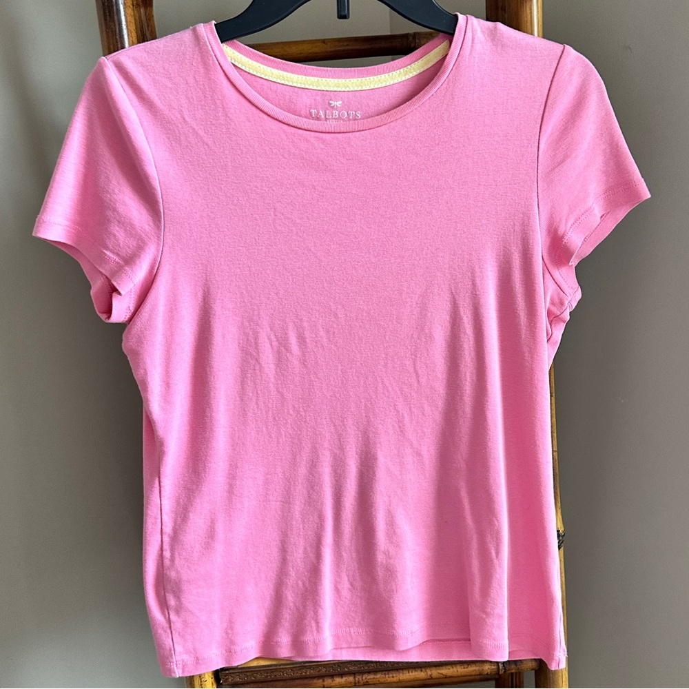 The Talbots Tee Pretty Pink Small Petite